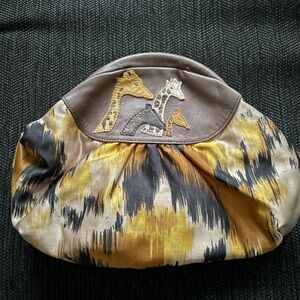 Unique Vintage Giraffe Statement Clutch (No Strap)